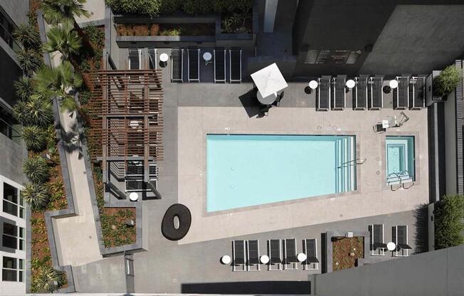 G12 Apartments Pool from Above