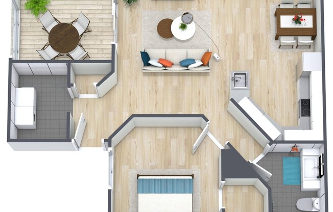 1 bed, 1 bath, 745 sqft, $1,335