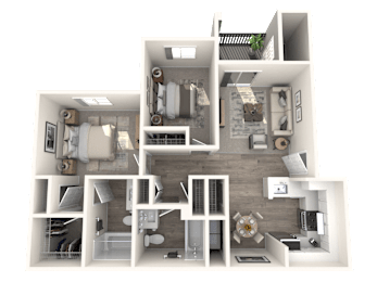 2 beds, 2 baths, 927 sqft, $1,515