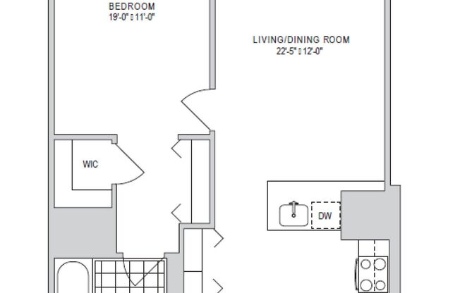 1 bed, 2 baths, 1,014 sqft, $6,393, Unit 707