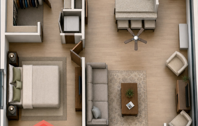 1 bed, 1 bath, $1,200, Unit 111625