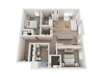 2 beds, 2 baths, 1,150 sqft, $1,850