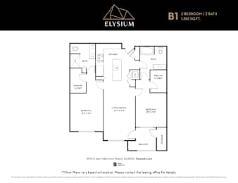 2 beds, 2 baths, 1,282 sqft, $2,910