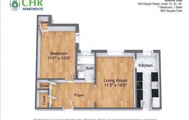 1 bed, 1 bath, 665 sqft, $2,895