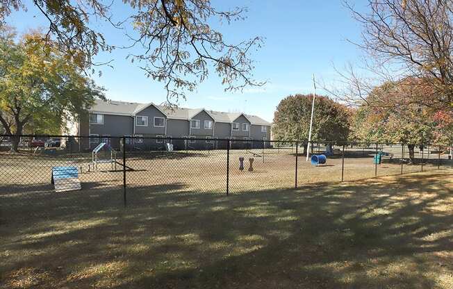 On-Site Dog park at cross creek apartments and townhomes