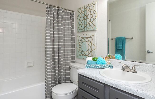 a bathroom with a toilet sink and bathtub at Sunset Canyon, San Antonio, TX, 78232