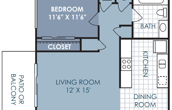 1 bed, 1 bath, 648 sqft, $1,520