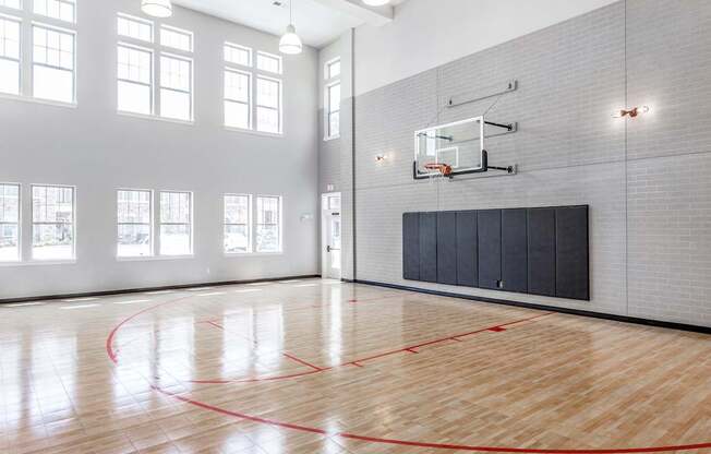 Indoor basketball court