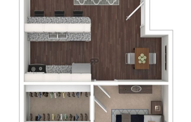 1 bed, 1 bath, 651 sqft, $1,225, Unit 150