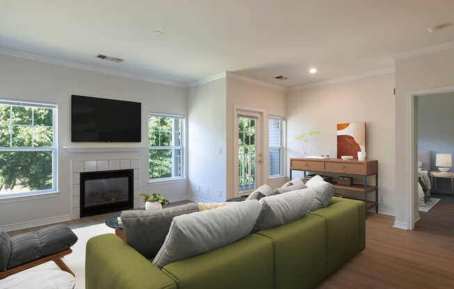 Living Room with Hard Surface Flooring