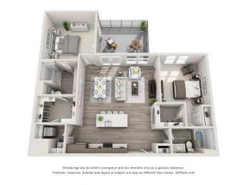 2 beds, 2 baths, 1,315 sqft, $2,224