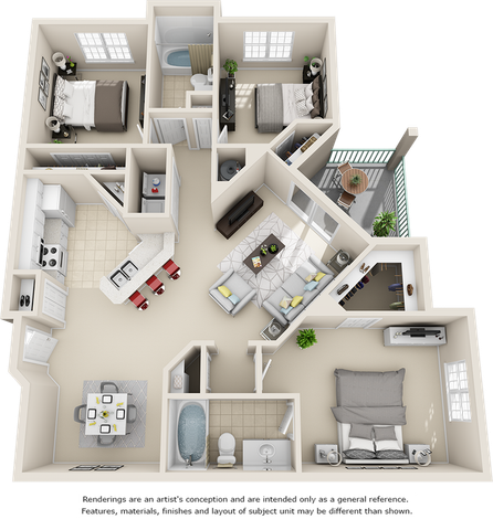 3 beds, 2 baths, 1,380 sqft, $1,681