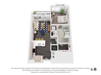 1 bed, 1 bath, 718 sqft, $2,048