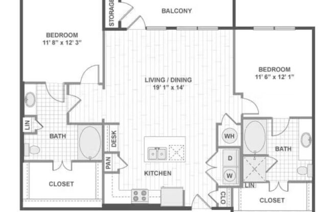 2 beds, 2 baths, 1,270 sqft, $2,010