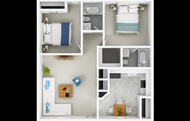 2 beds, 2 baths, 1,032 sqft, $999, Unit 5050 - 305