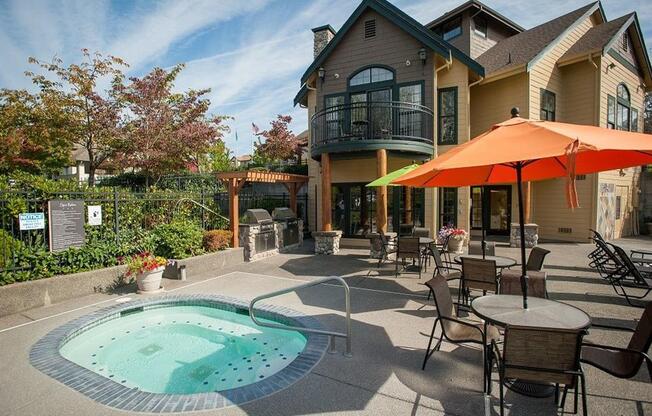 Puyallup Apartments- Deer Creek Apartments- common space- hottub