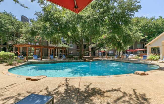 La Costa Villas in Dallas, Texas Pool with Lounge Chairs