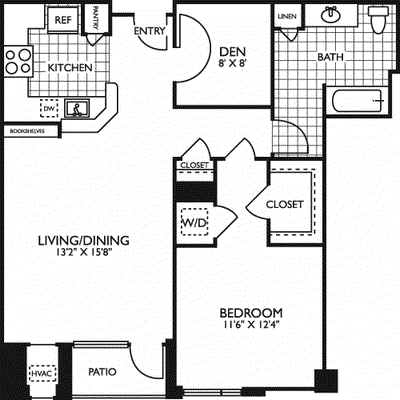 1 bed, 1 bath, 889 sqft, $4,188, Unit 1-249