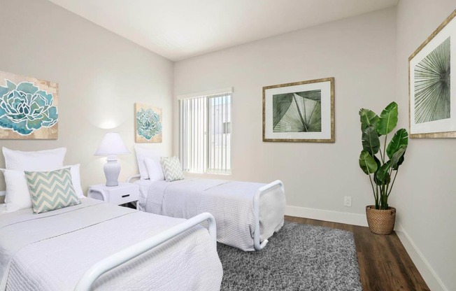 Gorgeous Bedroom at The Plaza Apartments, Los Angeles, California