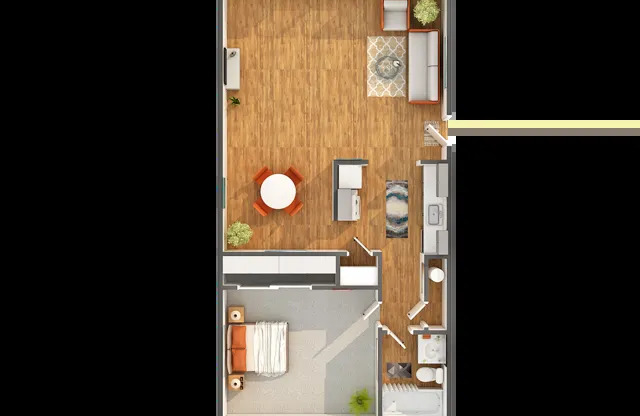 1 bed, 1 bath, 562 sqft, $1,450