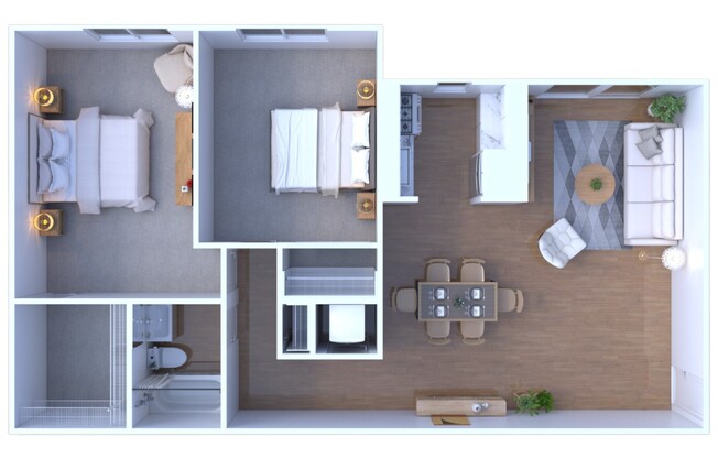 2 beds, 1 bath, 960 sqft, $1,595