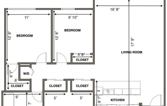 2 beds, 1 bath, 970 sqft, $3,007, Unit 502