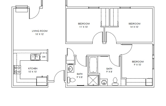 the floor plan of sea & sand apartments