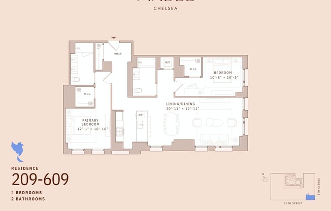 2 beds, 2 baths, 1,312 sqft, $11,758