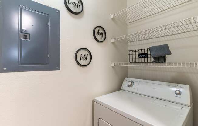 In-unit laundry room at Barton Farms in Greenwood, IN 46143