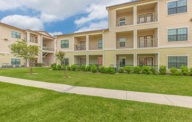 a large lawn in front of a house