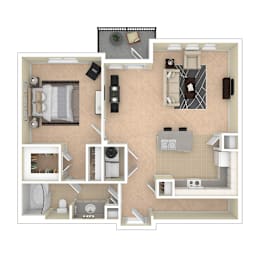 1 bed, 1 bath, 894 sqft, $1,372