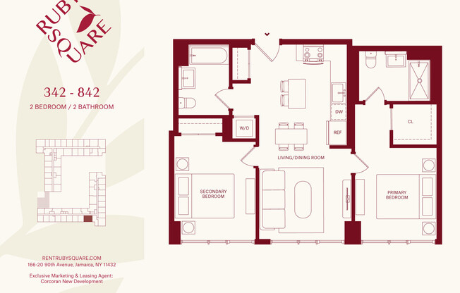 2 beds, 2 baths, $3,586, Unit 7422