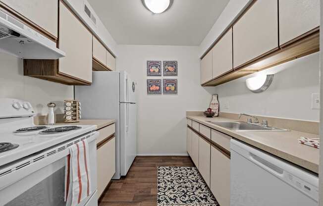 Bright kitchen at Westwood Village Apartments in Westland, MI