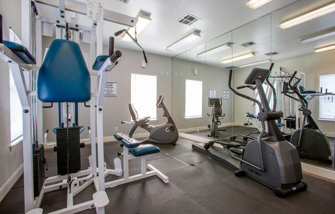 Gym Equipment at The Bluffs at Tierra Contenta Apartments