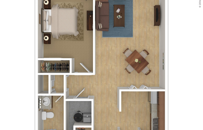 1 bed, 1 bath, 708 sqft, $1,199