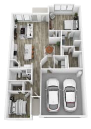 2 beds, 2 baths, 1,348 sqft, $2,375