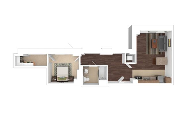 1 bed, 1 bath, 761 sqft, $2,595, Unit C-1503