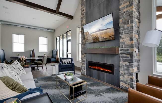 Clubhouse Lounge with Fireplace