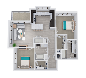 2 beds, 2 baths, 1,164 sqft, $2,933