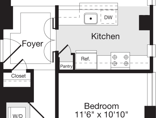 1 bed, 1 bath, 677 sqft, $2,500, Unit 0521