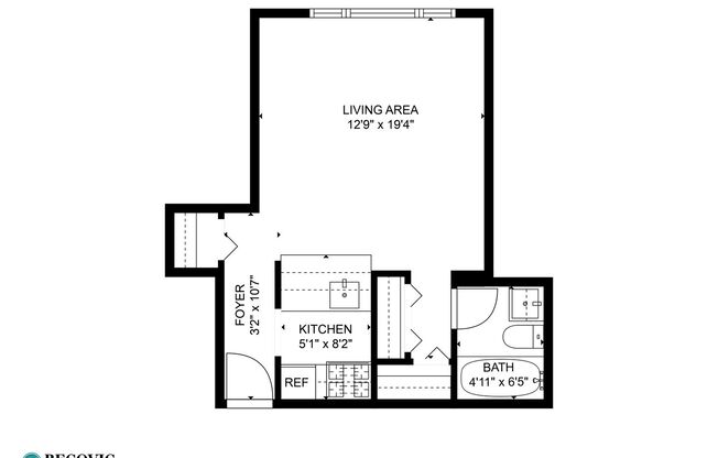 Studio, 1 bath, 275 sqft, $1,325, Unit 438