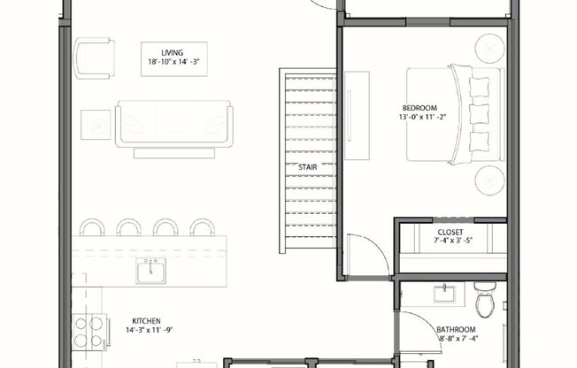 1 bed, 1 bath, 900 sqft, $1,525, Unit 1E204