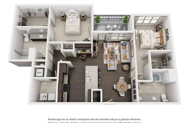 2 beds, 2 baths, 1,354 sqft, $2,088