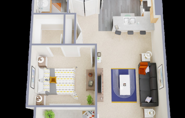 1 bed, 1 bath, 714 sqft, $1,031