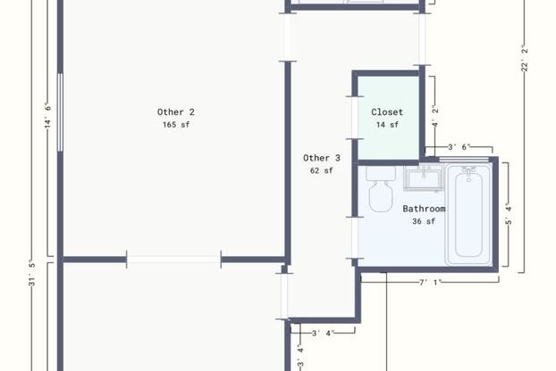 1 bed, 1 bath, 688 sqft, $2,995, Unit 12