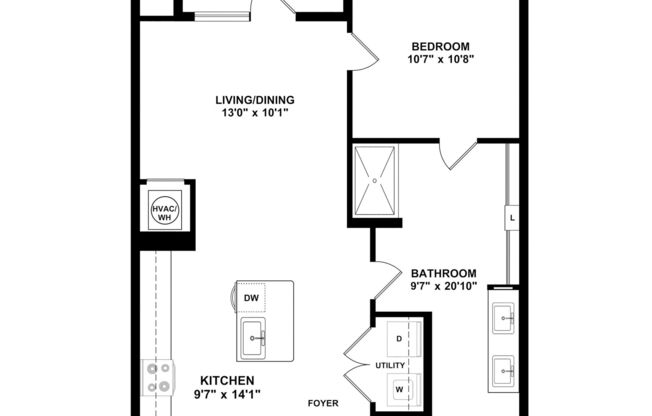 1 bed, 1 bath, 750 sqft, $1,274