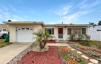 Newly Remodeled 3BR/1BA House in Clairemont W/ Yard, W/D, & Garage!