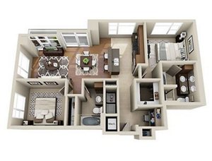 2 beds, 2 baths, 1,465 sqft, $7,327