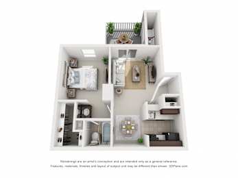 1 bed, 1 bath, 682 sqft, $1,025