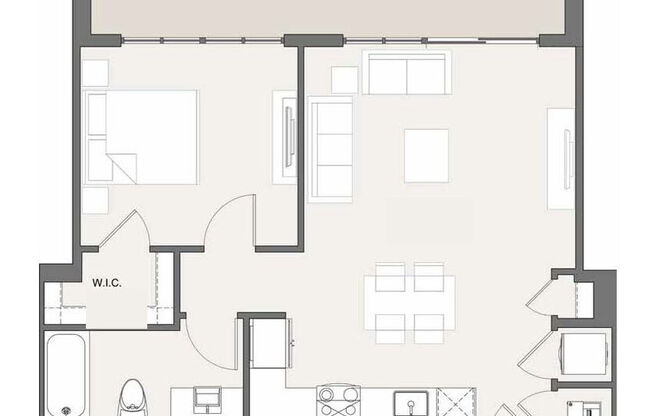 1 bed, 1 bath, 661 sqft, $2,513